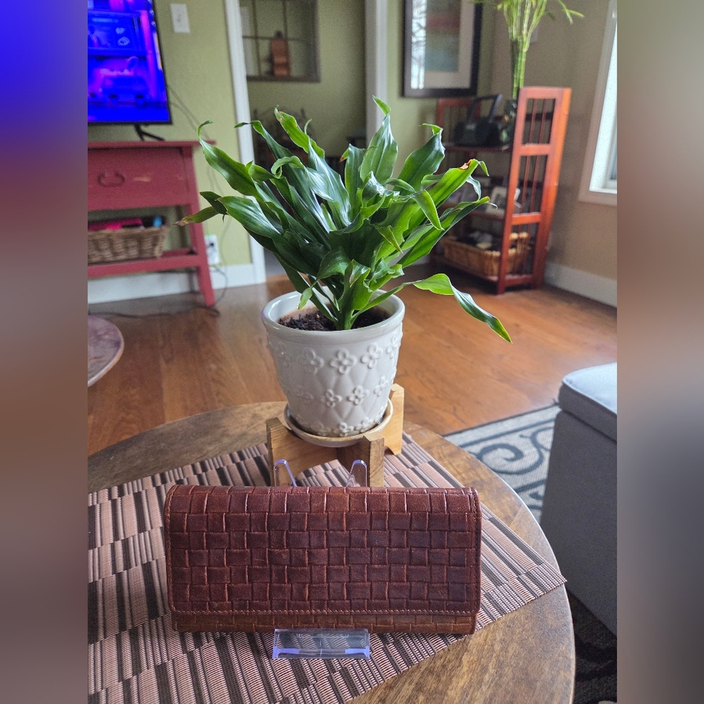 Jack GEORGES Tan Woven Wallet